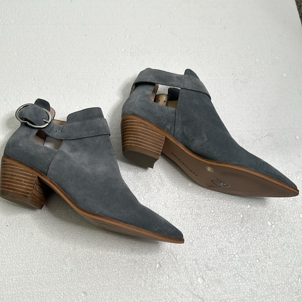 Sole society SO- Larayn blue pointy toe boots size 8.5 comfy - Picture 11 of 12